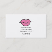 ピンクグリッターリップキスシックなメイクアップグラム美しい 名刺 (裏面)