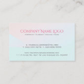 ピンクグリッターリップメイクアップアーティスト 名刺 (裏面)