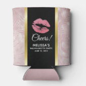 ピンクグリッターリップ&バラ金ゴールドトロピカル葉 缶クーラー (裏面)