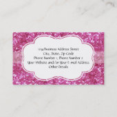 ピンクグリッタールックファッション名刺 名刺 (裏面)