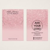 ピンクグリッターレインボージュエリーネックレスディスプレイ (正面&裏面)