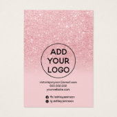 ピンクグリッターレインボージュエリーネックレスディスプレイ (裏面)