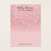 ピンクグリッターレインボージュエリーネックレスディスプレイ (正面)