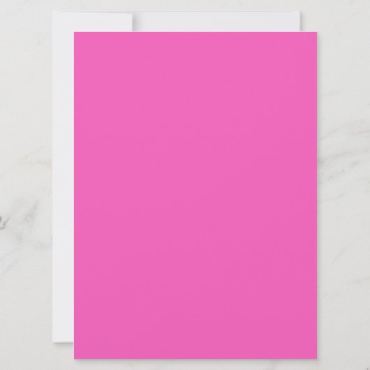 ピンクグリッターレトロドール誕生日パーティーの招待 (裏面)