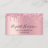 ピンクグリッターロイヤリティ割引カード ロイヤリティカード (裏面)