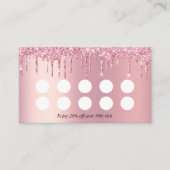 ピンクグリッターロイヤリティ割引カード ロイヤリティカード (正面)