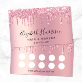 ピンクグリッターロイヤリティ割引カード ロイヤリティカード