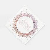 ピンクグリッター円 スタンダードランチョンナプキン (角)