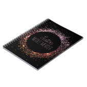 ピンクグリッター円 ノートブック (左側)