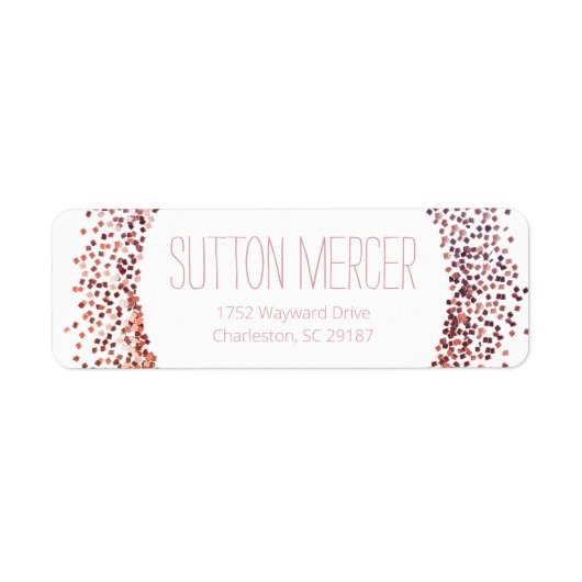 ピンクグリッター円 ラベル (正面)