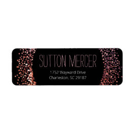 ピンクグリッター円 ラベル