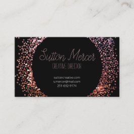 ピンクグリッター円 名刺