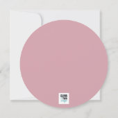 ピンクグリッター円 招待状 (裏面)