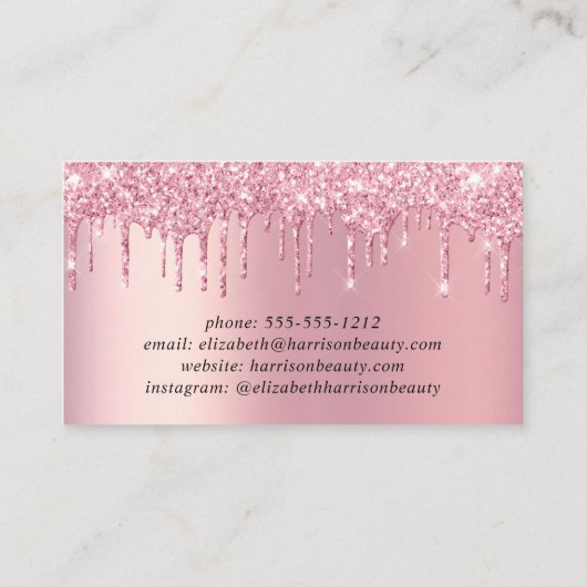 ピンクグリッター割引 名刺
