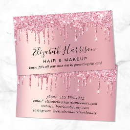 ピンクグリッター割引 名刺