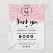 ピンクグリッター大理石ビジネスご注文 (正面)