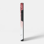 ピンクグリッター大理石 iPhoneケース (左側面)