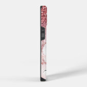 ピンクグリッター大理石 iPhoneケース (右側面)