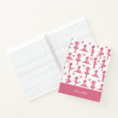 ピンクグリッター小さな女の子バレリーナバレエパターン ノートブック (内部)