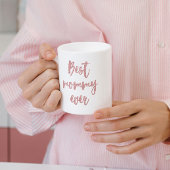 ピンクグリッター書道最高のモマイエバー コーヒーマグカップ