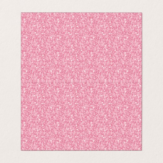 ピンクグリッター模様と黒色の銀色 名刺 (内部フラット)