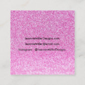 ピンクグリッター注文ありがとう スクエア名刺 (裏面)
