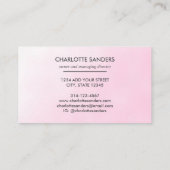 ピンクグリッター滴下絵を描グラデント 名刺 (裏面)