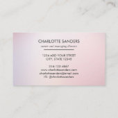 ピンクグリッター滴下絵を描 名刺 (裏面)