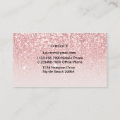 ピンクグリッター登録ナース名刺 名刺 (裏面)