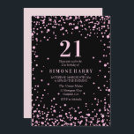 ピンクグリッター紙吹雪21st誕生日パーティー招待状 招待状<br><div class="desc">ピンクのグリッター紙吹雪21stの誕生日パーティー招待状ニッチとネストストアでマッチングコレクションを参照</div>