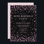 ピンクグリッター紙吹雪90thバースデーパーティー招待状 招待状<br><div class="desc">ピンクグリッター紙吹雪90thバースデーパーティー招待状ニッチとネストストアでマッチングコレクションを参照</div>