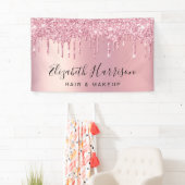 ピンクグリッター美しいサロン 横断幕 (インサイチュ)