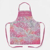 ピンクグリッター美しいプロフェッショナルエプロン エプロン (正面)