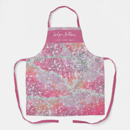 ピンクグリッター美しいプロフェッショナルエプロン エプロン