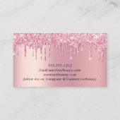 ピンクグリッター美しい 名刺 (裏面)