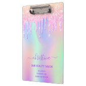 ピンクグリッター虹色美しいサロン事業 クリップボード (左)