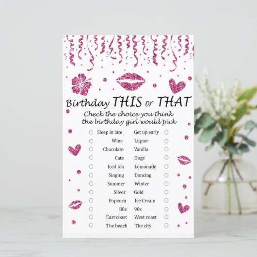 ピンクグリッター誕生日このゲームまたはそのゲーム (スタンド正面)