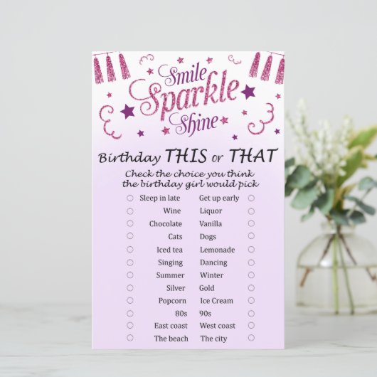 ピンクグリッター誕生日このゲームまたはそのゲーム (スタンド正面)