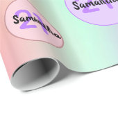 ピンクグリッター誕生日21バラ金ゴールド虹色 ラッピングペーパー (ロールコーナー)