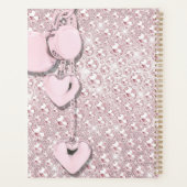 ピンクグリッター赤面ドリップスモノグラム2024 プランナー手帳 (裏面)