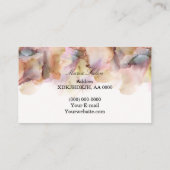 ピンクグリッター金ゴールドオレンジ色の水彩名刺 名刺 (裏面)