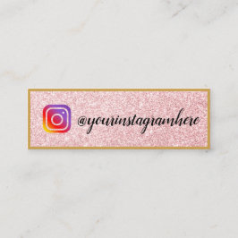 ピンクグリッター金ゴールドブラックソーシャルメディア スキニー名刺