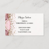 ピンクグリッター金ゴールド名刺 名刺 (裏面)