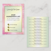 ピンクグリッター金ゴールド香材 名刺 (正面/裏面)