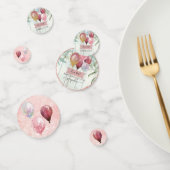 ピンクグリッター風船ユーカリプタスベビーガールシャワー コンフェッティ (グループ)