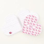 ピンクグリッター馬パターン小さな女の子名 ノートブック (内部)