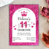 ピンクグリッター鮮やか11きらめく歳かわいい 招待状