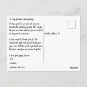 ピンクグリッター100誕生日ありがとう ポストカード (裏面)