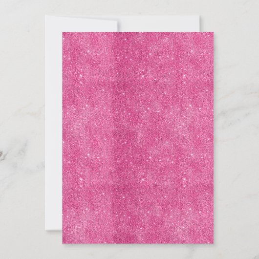 ピンクグリッター40と素晴らしいハイヒール誕生日 招待状 (裏面)