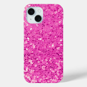 ピンクグリッター きらきら光る iPhone 15ケース